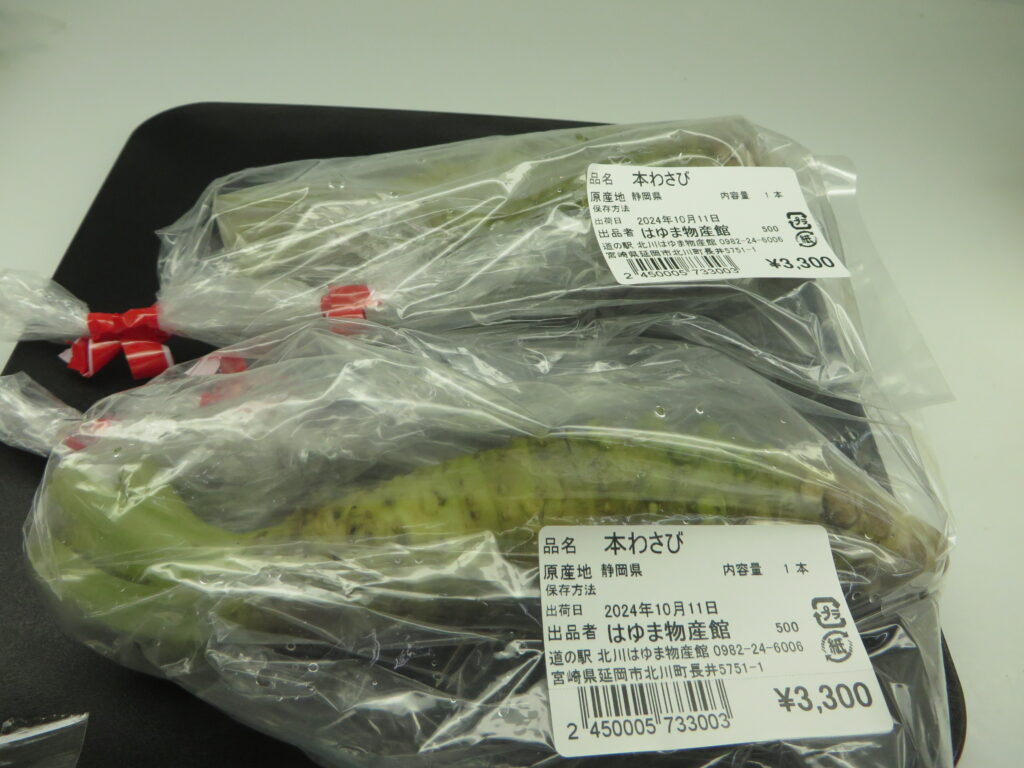 「本わさび」入荷しました。