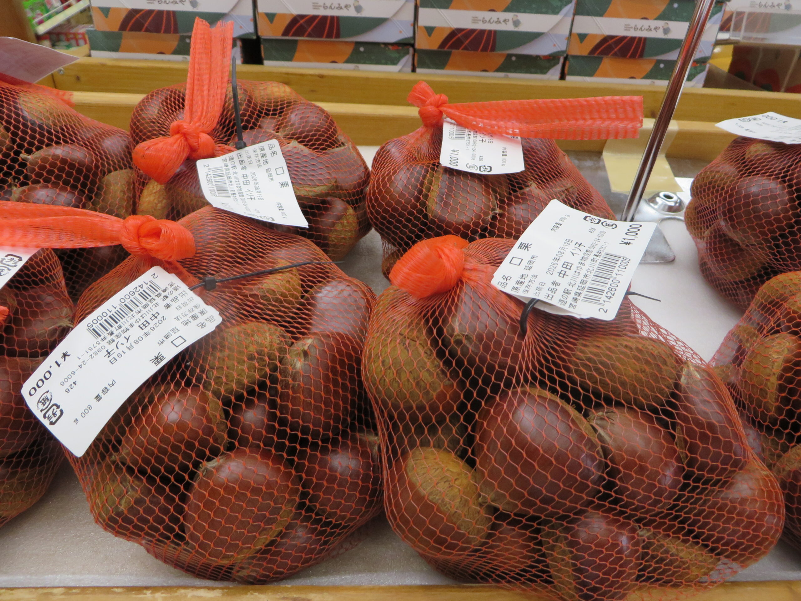 「道の駅北川はゆま物産館」から「延岡市産栗」入荷のご紹介（令和8年８月１９日（水））